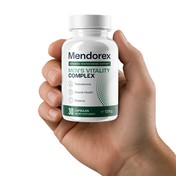 Flacon de Mendorex tenu en main